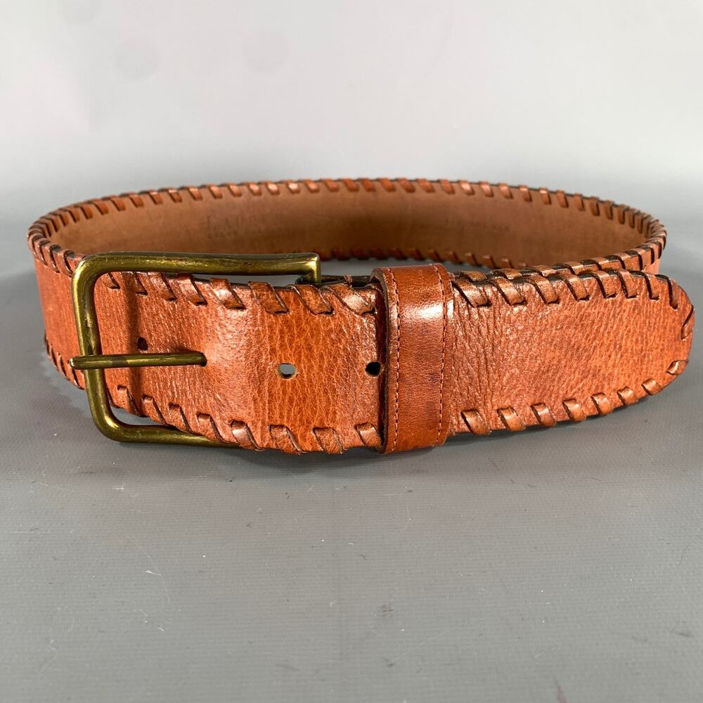 LAUREN by RALPH LAUREN Size S Tan Woven Leather Belt